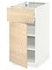 METOD / MAXIMERA Base cabinet with drawer/door, white/Lerhyttan black stained, 40x60 cm - IKEA