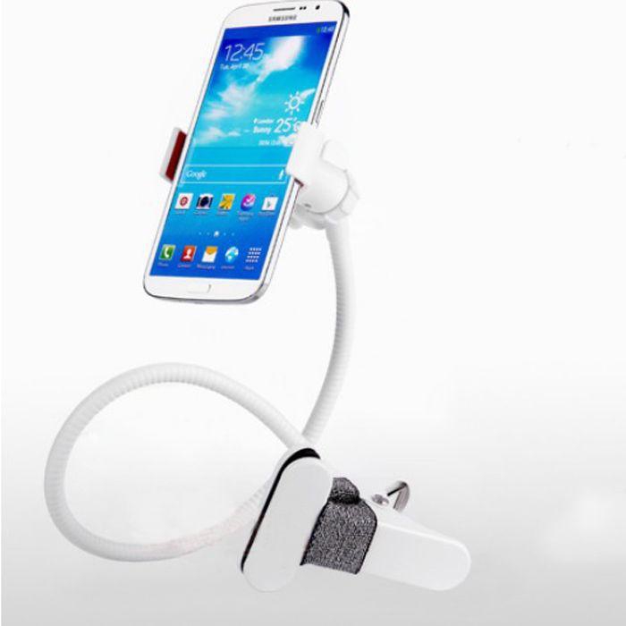 Phone holder Flexible Holder Bed Lazy Bracket Mobile Stand car holder Iphone Samsung Sony HTC-White