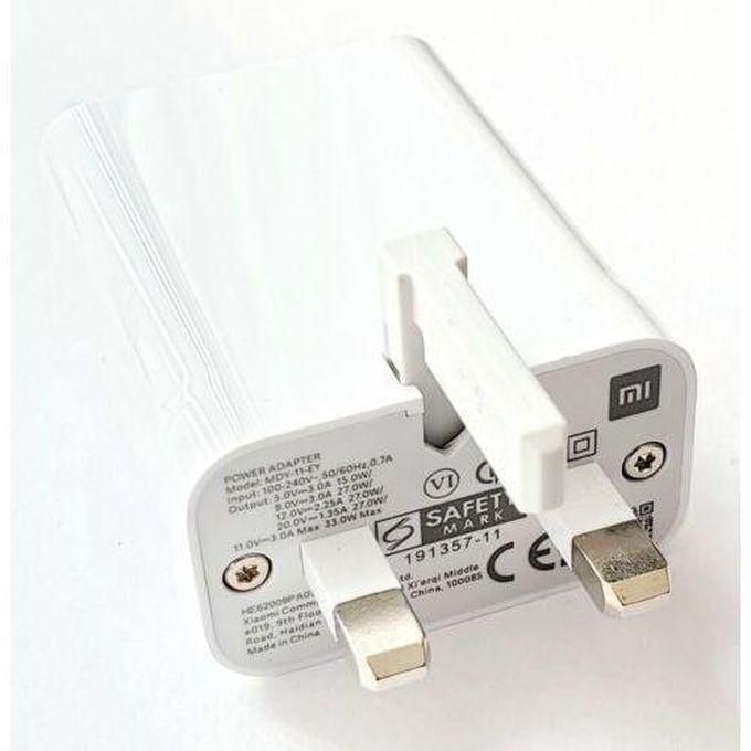 XIAOMI 33W Super Fast Charger For Redmi 9 Power -White