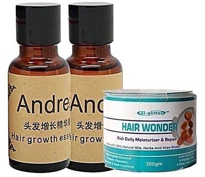 Andrea 2pcs Hair Growth Booster +1pc Hair Wonder Cream {amazing Result  Within 15 Days} price from jumia in Nigeria - Yaoota!
