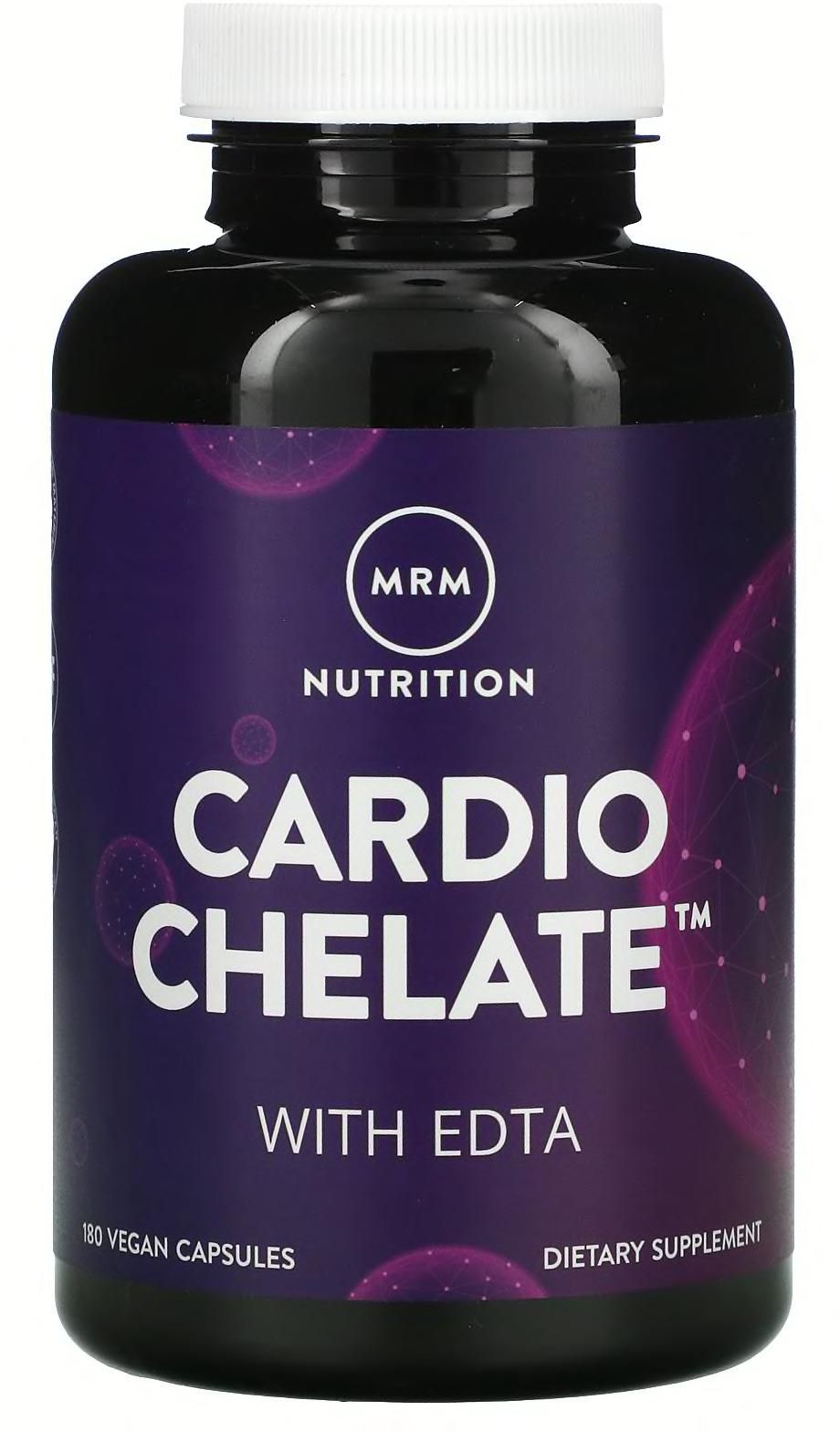 MRM Nutrition‏, Cardio Chelate مع (ثنائي أمين الإيثيلين رباعي حمض الأسيتيك) مع 180 كبسولة نباتية