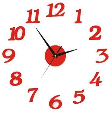 ساعة حائط للزينة أحمر 35x50سم