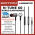 Bdotcom [READY STOCK] Monster N-TUNE 60 Wired Earphones with Built-In Microphone