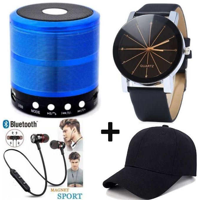 Robot Wster Mini Bluetooth Speaker Mp3 And FM Radio+Cap+ Watch +BT Earphones