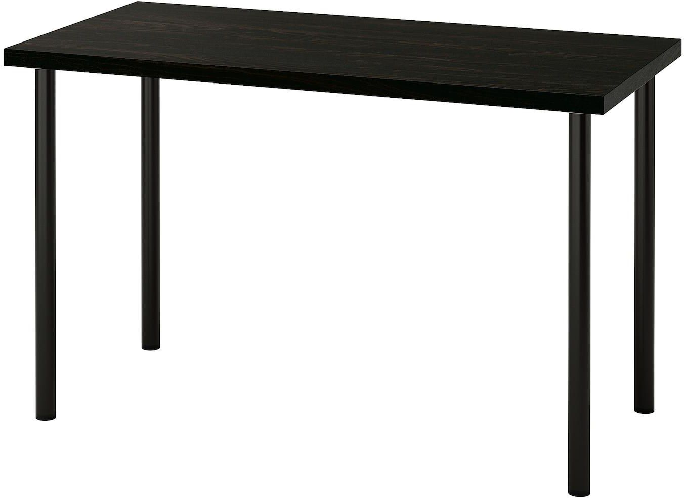 LAGKAPTEN / ADILS Desk - black-brown/black 120x60 cm