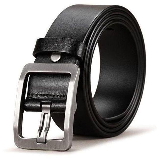 Mens Belt Genuine Leather Luxury Strap Male Belts For Men-Black