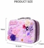 Girls Makeup Bag, Travel Cosmetic Bag Purple, Multifunctional Handbag with DIY Materials for Kids