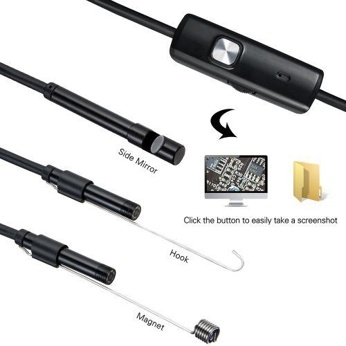 1/2/3/5M 7mm Lens USB Endoscope Camera Waterproof Wire Snake Tube Inspection Borescope For OTG Compatible Android Phones JUN( 100cm)