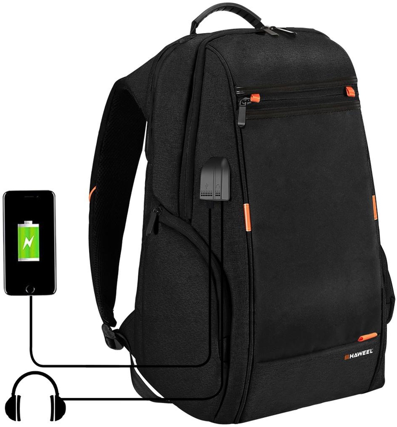 Outdoor Multi-function Comfortable Casual Backpack Laptop Bag (Black)