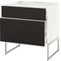 METOD / MAXIMERABase cab f hob/2 fronts/2 drawers, white, Kungsbacka anthracite