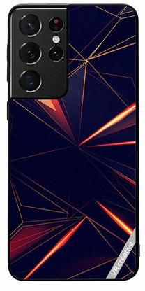 Protective Case Cover For Samsung Galaxy S21 Ultra 5G Geometrical Design Multicolour