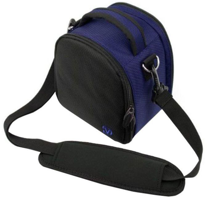 Laurel Carrying Bag For Panasonic Lumix Mirrorless Digital Camera Black/Blue