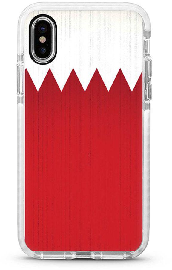 Protective Case Cover For Apple iPhone XS/X Flag Of Bahrain Full Print