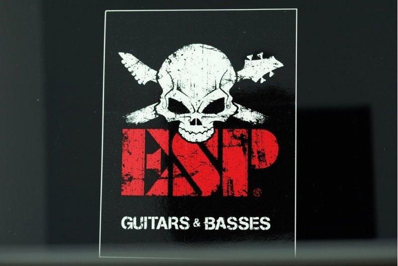 ESP Guitars Bass Skull Crossbones Authentic Vinyl Sticker Decal Custom