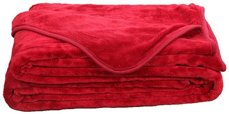 بطانية سرير شتوية بوزن 2.6 كجم - احمر غامق 165×220 سم