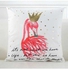 Soft Cozy Flamingo Pattern Square Cushion Cover Multicolour 45x45centimeter
