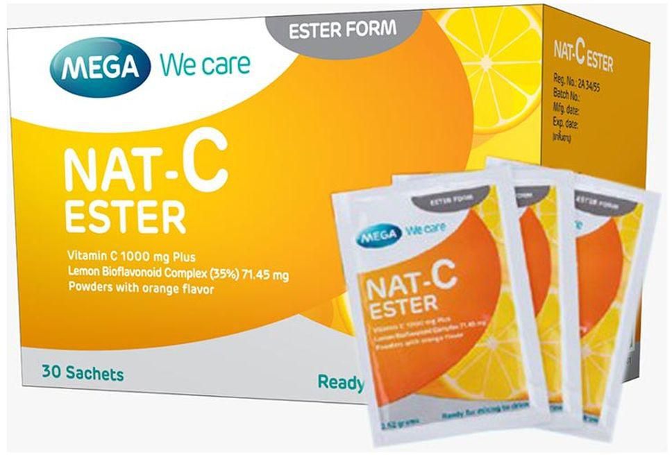 Mega Nat C Ester 1000mg Vitamins 30's