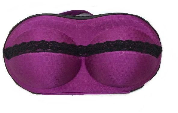 Purple  Bra Underwear Lingerie Case Storage Travel Organizer Bag