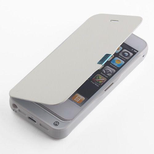 iPhone 5 Back up Battery with Flip cover (White)