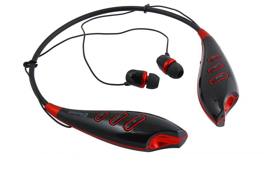 LG Stereo Bluetooth Headset with Memory Card Reader – Black/Red (S740T)