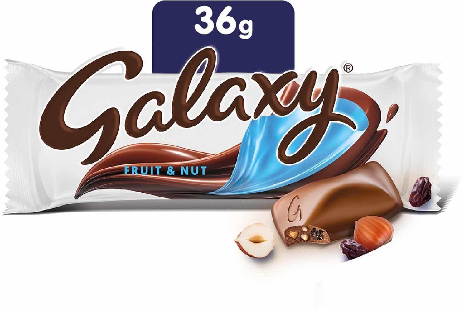 Galaxy Fruit and Nut Milk Chocolate Bar - 36 gram
