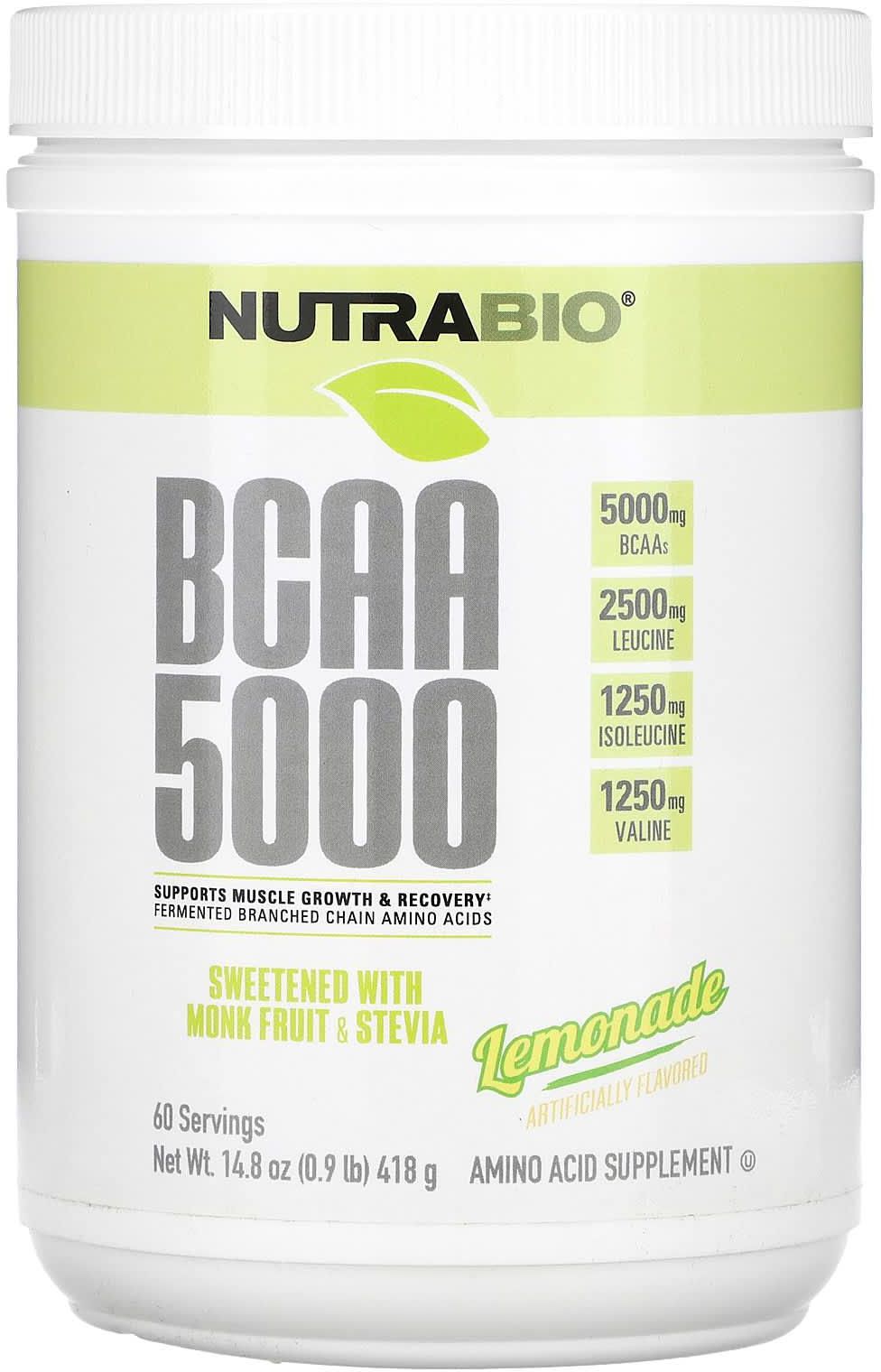 نوترابيو لابس‏, BCAA 5000 ، عصير الليمون ، 0.9 رطل 14.8 أونصة (418 جم)