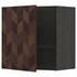 METOD Wall cabinet with shelves, black/Voxtorp walnut effect, 60x60 cm - IKEA