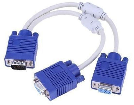 Generic Vga Splitter Cable 1 Computer To Dual 2 Monitor Adapter Y Splitter Vga Cable Male To Female For Computer