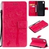 For Vivo Y1s / Y90 / Y91C Tree & Cat Embossing Pattern Horizontal Flip PU Leather Case With Holder & Card Slots & Wallet & Lanyard(Rose Red)