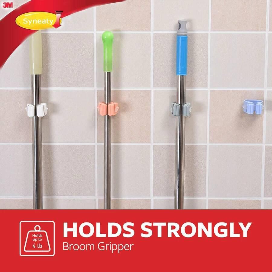 Magic Multifunction Broom Mop Hook Pole Holder Clip Design (3 Colors)