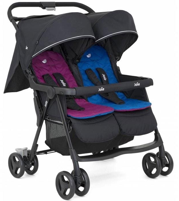 Joie Aire Twin Double Baby Stroller (Side by Side)- Newborn till 15kg (4 Options)