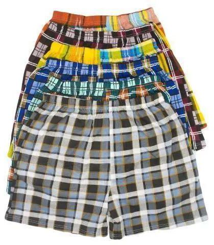 Checked Soft Cotton Boxers - Assorted (6 Pack)+free Gift