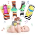 Baby Wrist Rattles Toys and Foot Finder Socks Set, SYOSI Newborn Soft Sensory Toys Infant Socks 0 to 12 Months Educational Learning Development Toys Gifts for Baby Boy Girl
