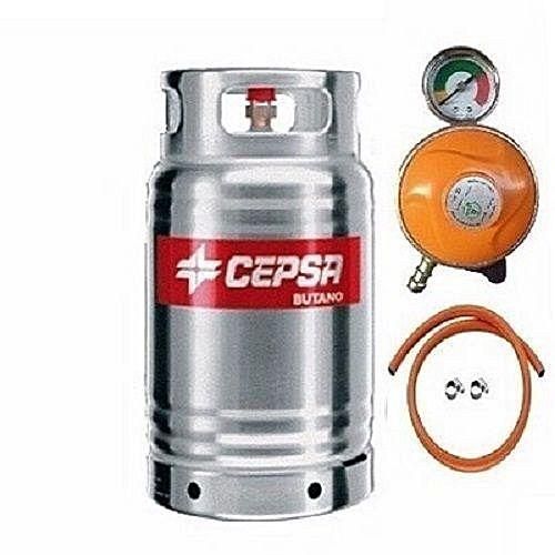Quality Cepsa 12.5 Stainless Gas Cylinder With Meter Regulator Hose Clip