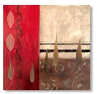 Decorative Wall Poster Red/Brown 30x30cm