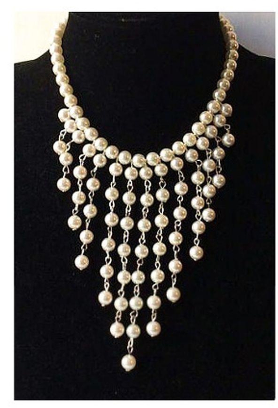 A Beautiful Necklace Of Off White Beads