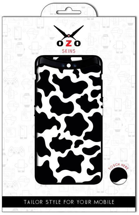 لاصقة حماية من اوزو بشكل جلد البقرة الاسود في الابيض لموبايل شاومي ريدمي Note 9 Pro