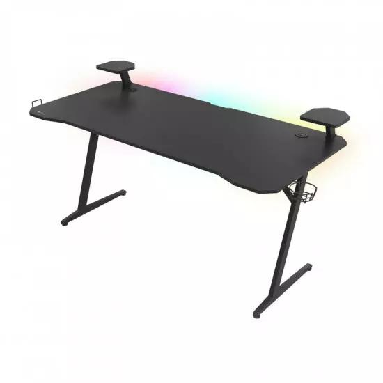 Genesis Holm 510 RGB - gaming table with RGB backlight, 160x75cm, 3xUSB 3.0, wireless charger | Gear-up.me
