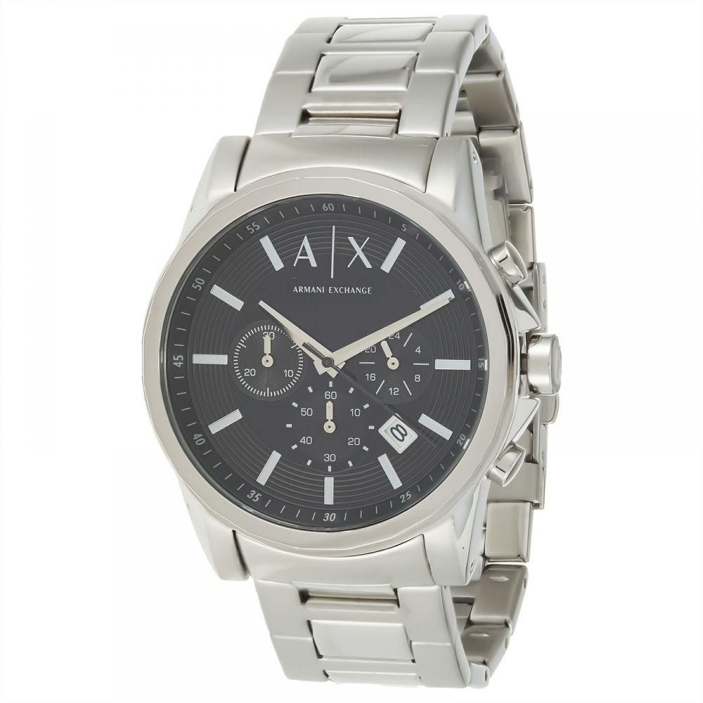 Armani Exchange Men's Black Dial Stainless Steel Band Chronograph Watch - AX2084