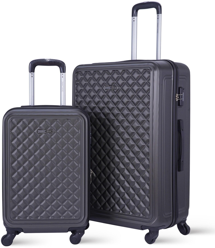 PARA JOHN2-Pieces Hardside Travel Trolley Luggage Set GREY 20/28