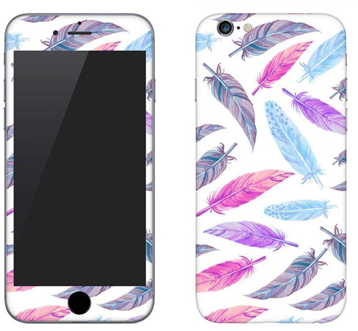 Vinyl Skin Decal For Apple iPhone 6 Plus Feather Colors