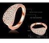 Alfasni Small Leaf Shaped Ring Real 18K Rose Gold Plated Finger Ring