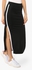 Black Contrast Trim Maxi Skirt
