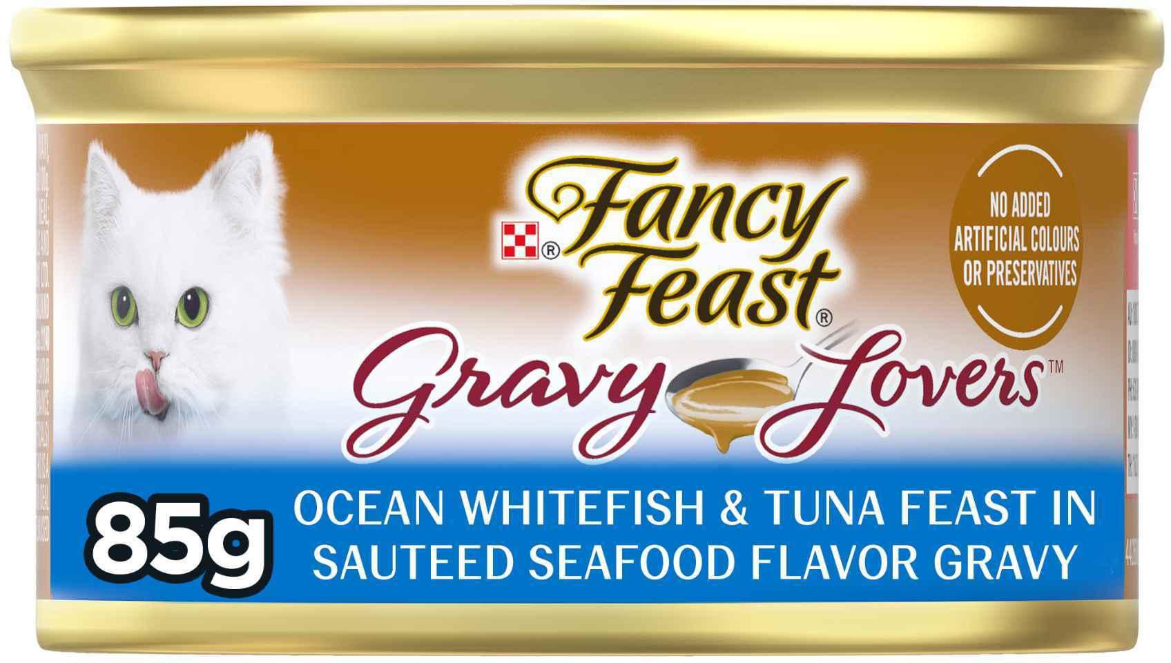 Purina Fancy Feast Classic Pate Ocean Whitefish &amp; Tuna Feast Gourmet Cat Food 85g