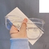 Fashion Transparent White Retro Square Frame Anti Blue Light Blocking Women's Computer Glasses