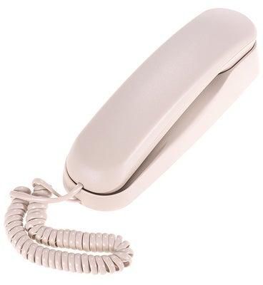 Mini Desktop Corded Landline Fixed Telephone Wall Mountable Support White