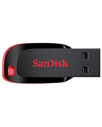 Sandisk 16GB Cruzer Blade Data Traveler USB 2.0 Flash Drive - Black