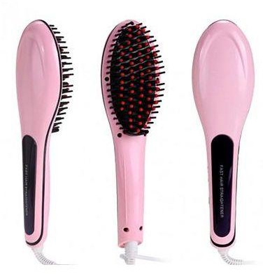 Hair Straightening Brush With LED Display