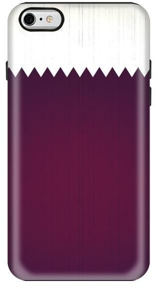 Stylizedd Apple iPhone 6 Premium Dual Layer Tough Case Cover Gloss Finish - Flag of Qatar