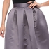 Closet London S853B Pleated Skirt for Women- Grey, 8 UK